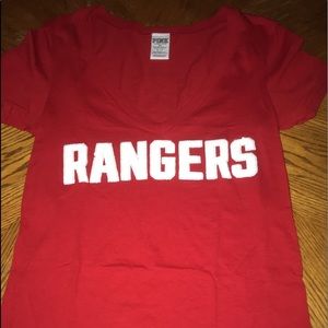 Texas Rangers v-neck VS PINK T-shirt. Worn twice.